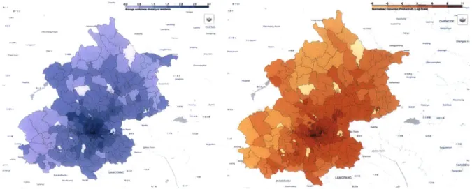 Figure  3-6:  Interaction  Diversity  (Left)  and  Economic  Output  (Right)  for  the  city  of Istanbul.