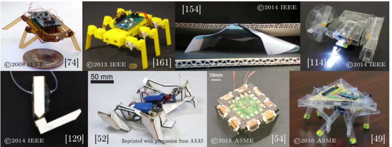 Figure 2-1: Previous foldable robots