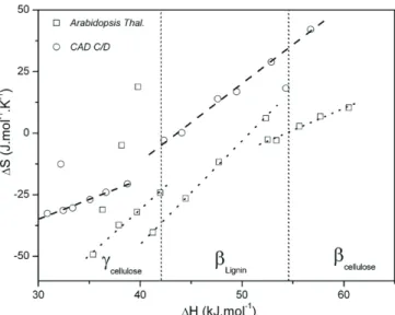 Figure 15. Comparison of compensation diagrams of CAD C/D mutant and Arabidopsis Thaliana.