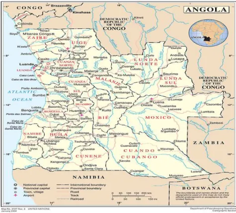 Figure 9 : Carte administrative de l’ANGOLA  [7] 