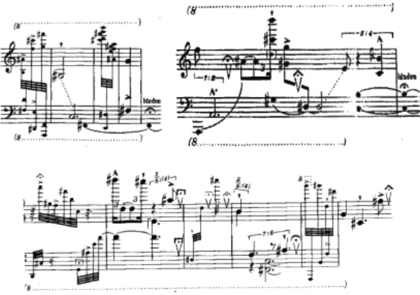 Figure 1. Fragments B2, C1, C3 of Klavierstücke XI, Karlheinz Stock- Stock-hausen. 5