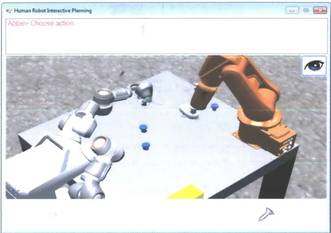 Figure  4-4:  Human-Robot  Interactive  Planning  Using  ABB  RobotStudio  Virtual  En- En-vironment