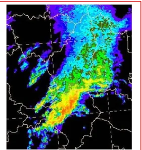 Figure 12: Intensité de pluie mesurée dans  la région de Nimes en septembre 2002, 