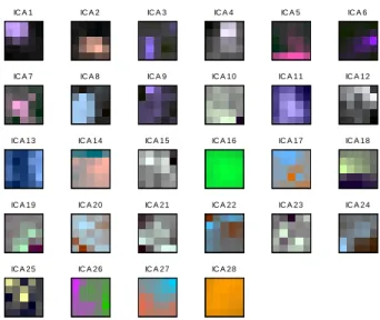 Figure 2-7: ICA patches computed for 5 5 pixel image patches; shown here are the forward ICA transforms.