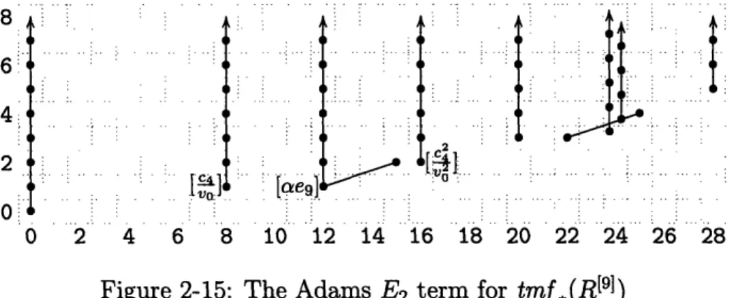 Figure  2-15:  The  Adams  E 2 term  for  tmf  (R[ 91)