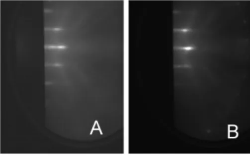 Figure 3 shows two RHEED patterns, taken along the