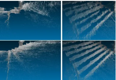 Fig. 9: Closeups on to results on Herz-Jesu P8 views 3-4 using [2] (top) and using our method (bottom)