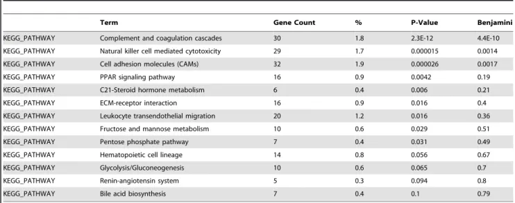 Table 2. KEGG pathways identified starting analysis from the 2000 most modified genes in the placenta after IVF and embryo culture.