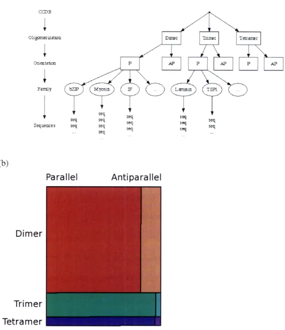 Figure  2-1.  Overview  of  the  NPS  coiled-coil  database.  (a)  Structure  of  the  database.