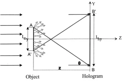 Figure  3-2:  The bandwidth  of a  hologram  of finite format;