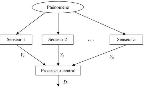 Fig. 2. 12: Structure parallèle du système de senseurs  distribués avec traitement central