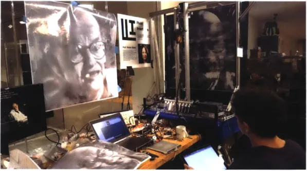 Figure  19  - Benjamin  I ritt  painting  Marvin  Minsky  on  the milestone  #2  prototype  through  a primitive  stylus interface