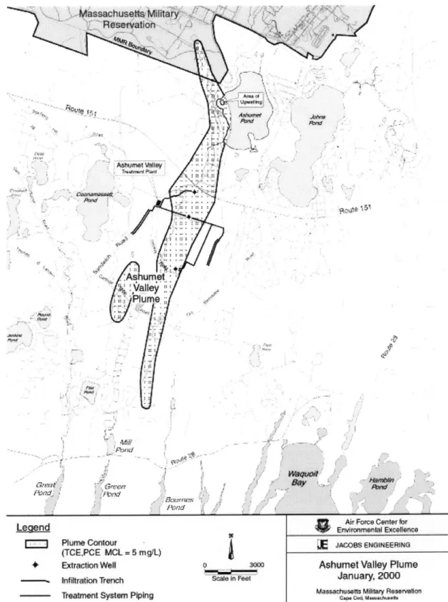 FIGURE  1.2  Ashumet  Valley  Plume  (http://www.mmr.org/cleanup/maps)