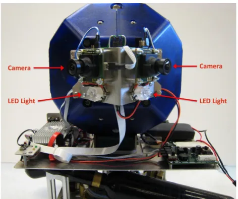 Figure 2-7: Front View of Flat Goggles mounted on SPHERES Satellite