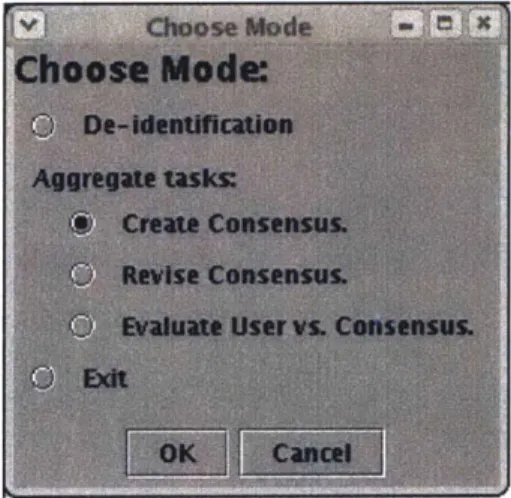 Figure  2-2:  The display  for  the  De-identification  Mode.