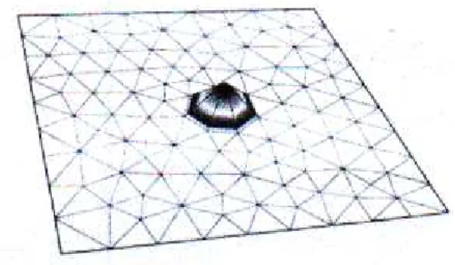 Figure 11: Fonction de base P 1 en dimension 2.