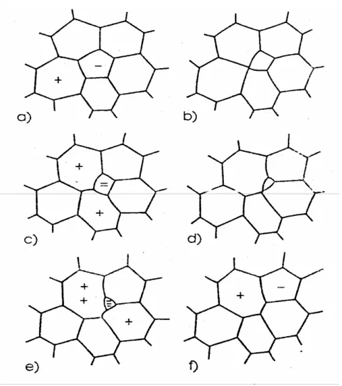 Figure II.2 : Mécanisme de croissance de grains en 2D 