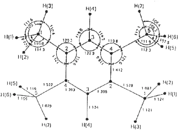 Figure III -3: Géométrie de la molécule de durène 