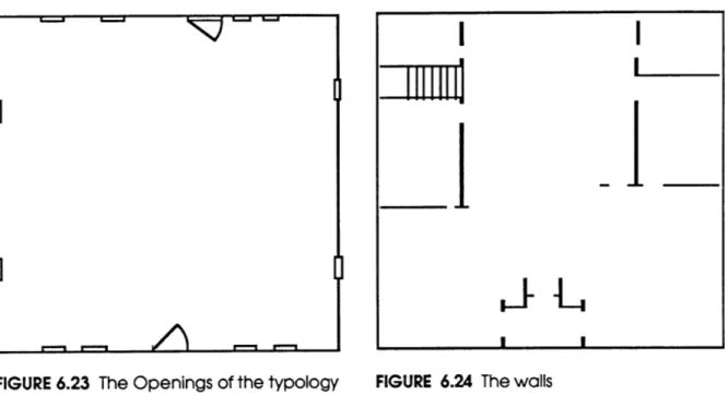 FIGURE  6.23  The Openings of the typology FIGURE  6.24  The walls