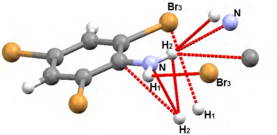 Tableau -4- : Liaisons hydrogène de la molécule 