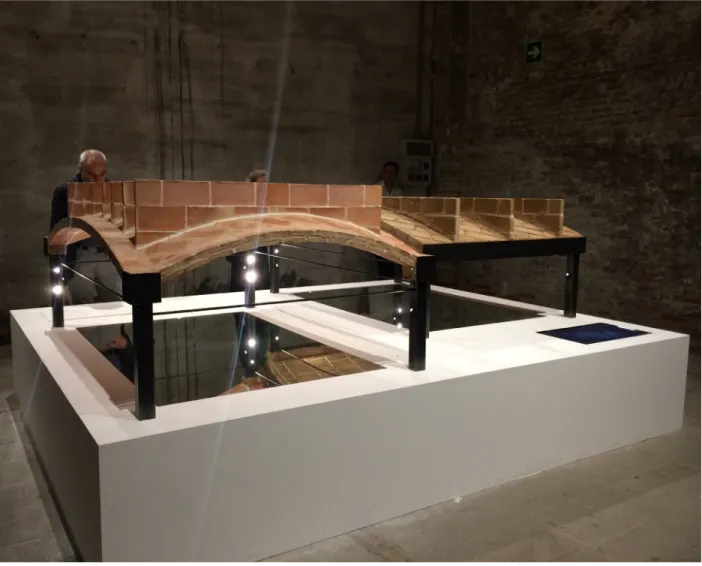 Fig. 1.1. Beyond the Slab at Beyond Bending at the 2016 Venice Architecture Biennale. Constructed  by Salvador Gomis, with Salvador Tomas, Fernando Vegas, Camilla Mileto, Benjamin Ibarra-Sevilla,  Jonathan Dessi-Olive and John Ochsendorf