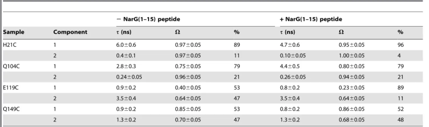 Figure 3. Distance distribution from X-band DEER experiments.