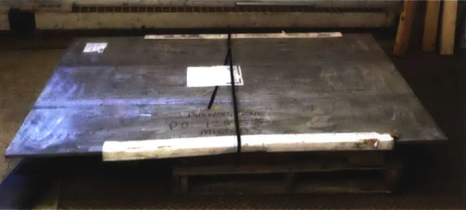 Figure  6:  Full  6'x4'  weld  plate  received  from  Ranor.