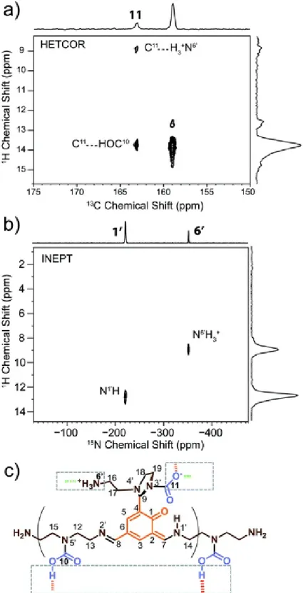Fig. 2 Heteronuclear correlation (HETCOR) spectra for assignment of  1 H chemical shifts and