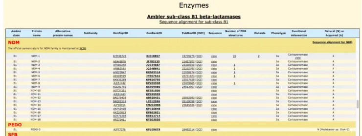 Fig. S2. Global overview of the Enzymes section. 