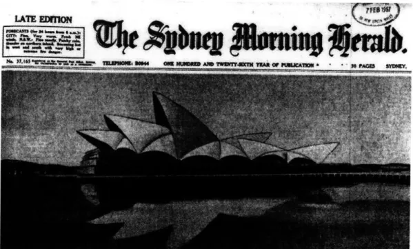 Figure  10.  Jorn  Utzon's  winning  entry  for  the  Sydney  Opera  House  competition