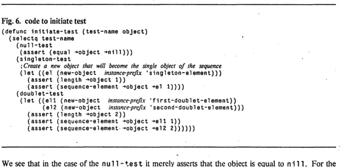 Fig. 6.  code  to  initiate test