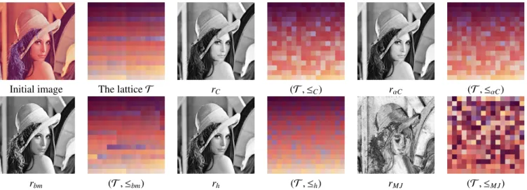 Figure 2: Comparison of vector orderings for complete lattice creation through the induced rank transform