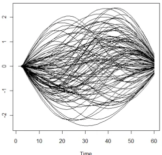 Figure 3.1  110 curves, { X i (t) , t ∈ [1, 60], i = 1, ..., 110.}