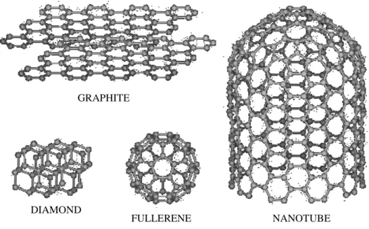 Fig. I.7-b : Différent structures de carbone.