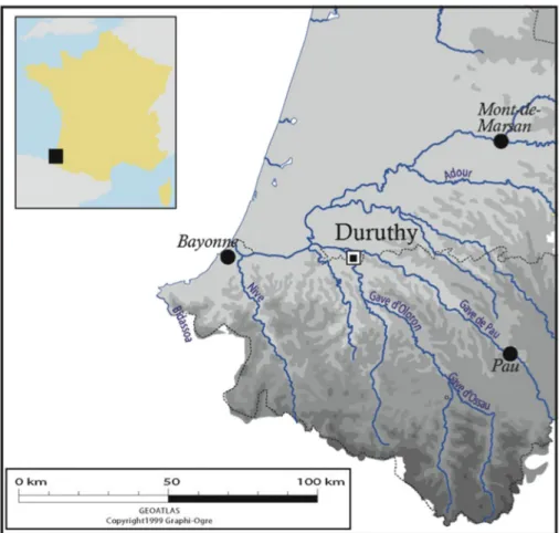 Fig. 1. Location of Duruthy.