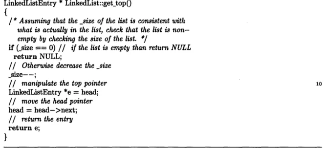 Figure  3-4:  Simple  Linked  List  Pseudocode incorrect  results.