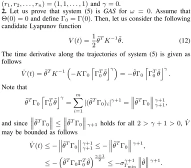 Figure 5. FxT Algorithm vs Pseudo-inverse Solution Disturbance-Free. The top graph shows the parameter identification for the FxT algorithm while the bottom one depicts the solution given by the least-square method.