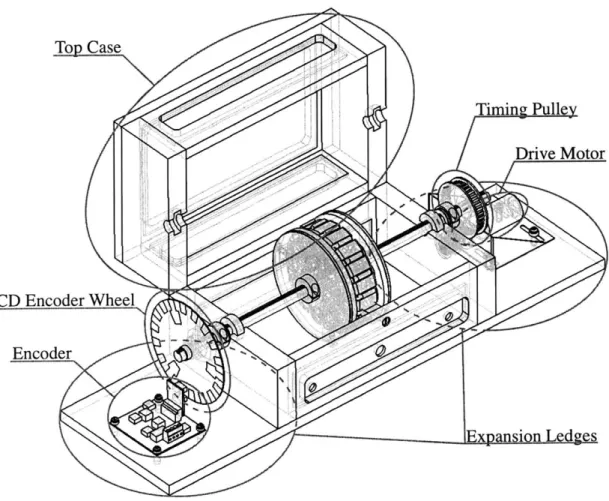 Figure  2-1:  Wireframe  view  of  the  final motor  design  showing  various  features