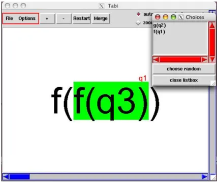 Figure 4.1: An example of automata browsing with Tabi