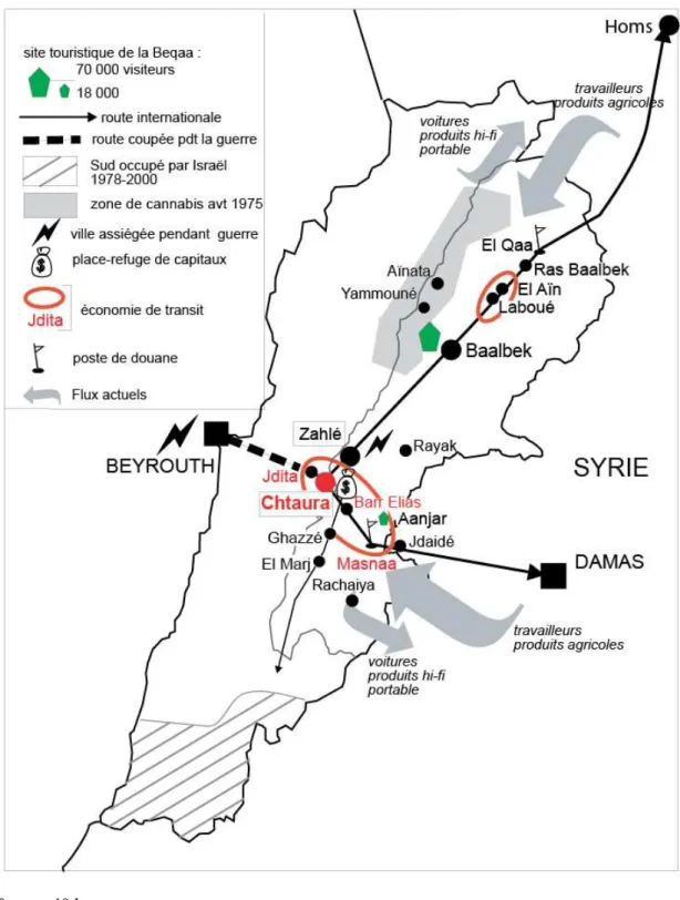 Figure 3. La région frontalière de la Békaa au Liban   