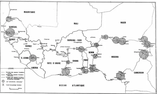 Figure 4. La représentation des espaces frontaliers en Afrique de l’Ouest… (source : J.O