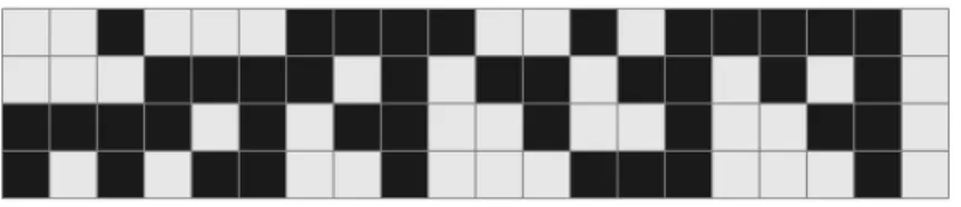 Figure 1: Partial space-time diagram of the ( Z 2 , +) rule
