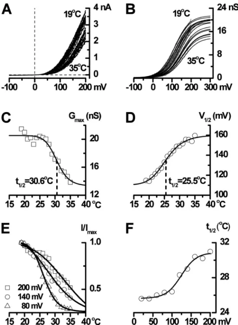 Fig. 10 B, gray traces) and fitting these with the Boltzmann  eq­uation (Fig. 10 B, black lines)