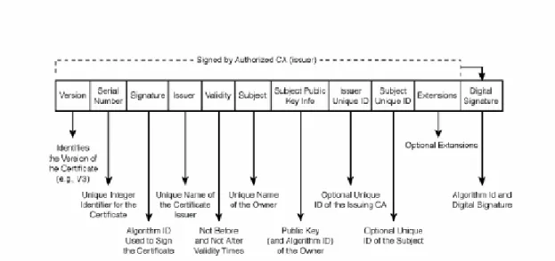Figure I.11 X.509 v3 Certificate Structure 