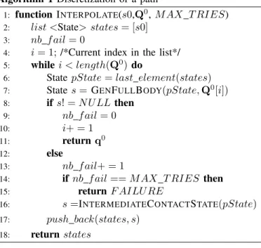 Fig. 4. Contacts are maintained if joint limits and collisions constraints are respected (2)
