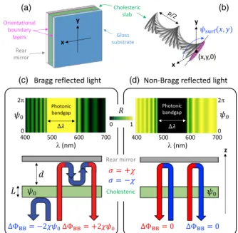 FIG. 1. (a) Generic mirror-backed Bragg-Berry optical element.