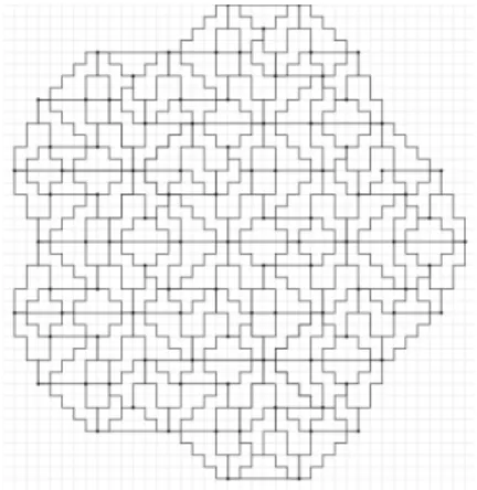 Figure 6. A patch of a square Penrose tiling.