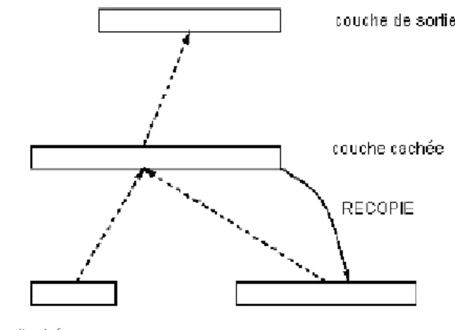 Figure 2.12 : réseaux d'Elman  III.2.2.2  Les réseaux à compétition 