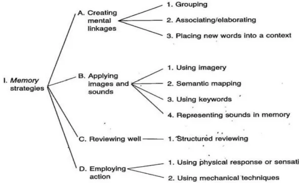 Figure 1.1. Oxford´s Classification of Memory Strategies 