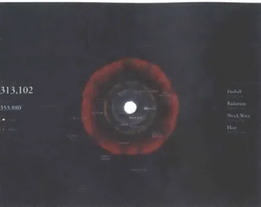 Figure  20:  Outrider  Foundation's  interactive visualization effects  of  nuclear weapons.